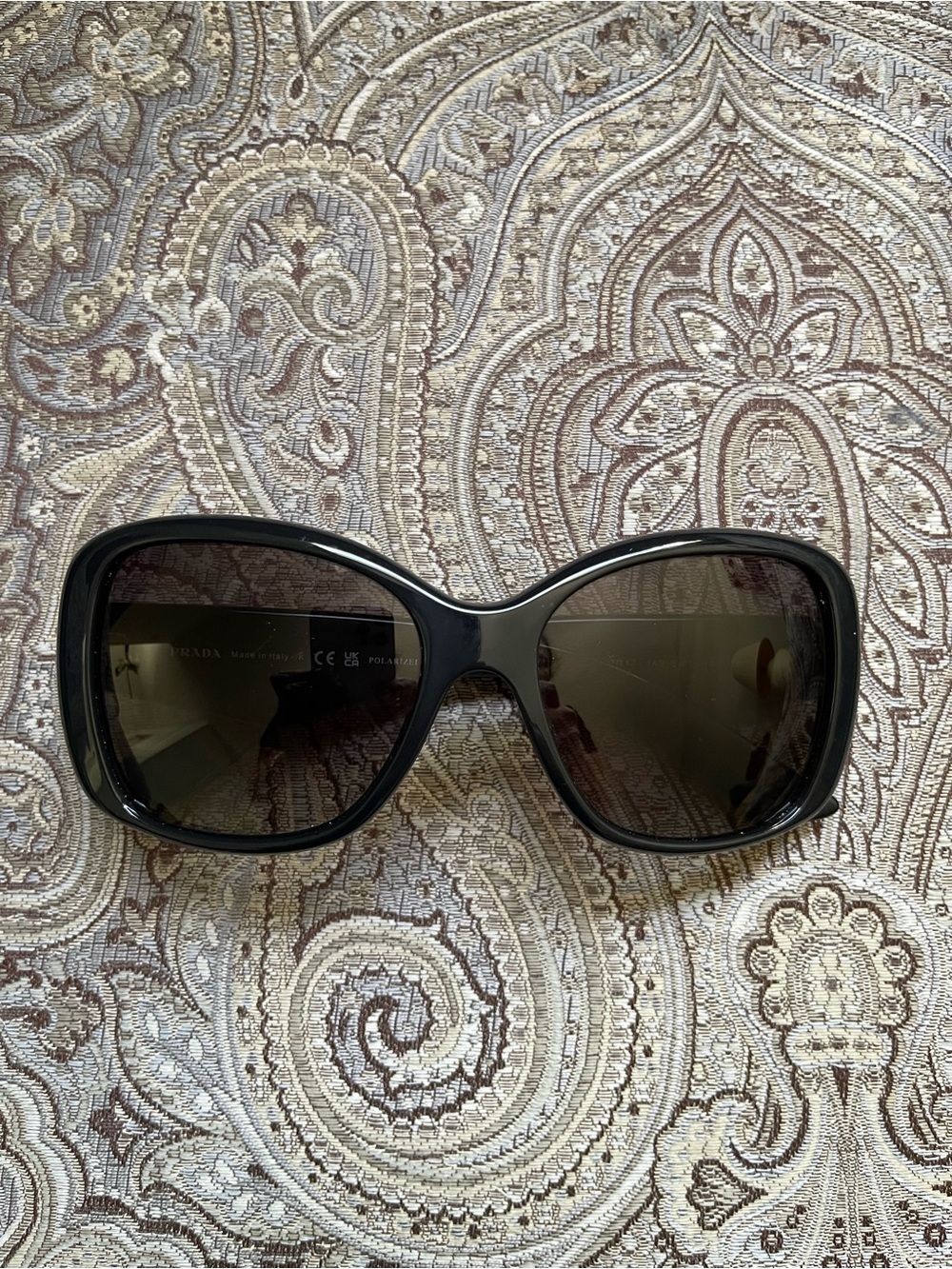 Prada Black Gradient Oversized Women's Sunglasses SPR 32 P.